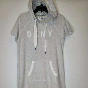 DKNY SPORT Womens Hoodie Gray Sweatshirt Dress XS